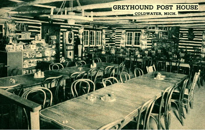 Greyhound Post House - Old Post Card